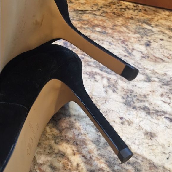 Black suede lace up booties - Picture 4 of 6